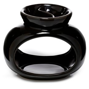 Eden Black Ceramic Oval Double Dish Oil & Wax Burner Eden Black Ceramic Oval Double Dish Oil & Wax Burner