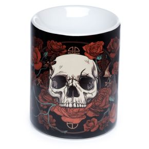 Skulls & Roses Printed Ceramic Oil Burner Skulls & Roses Printed Ceramic Oil Burner