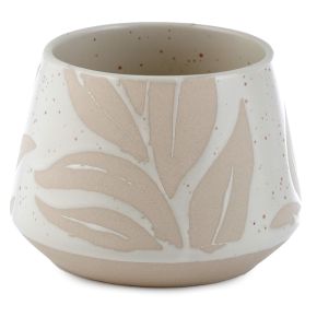 Florens Hesperantha Cream Stoneware Indoor Plant Pot Small Florens Hesperantha Cream Stoneware Indoor Plant Pot Small