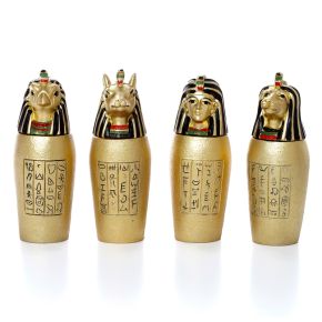 Gold Egyptian Canopic Jar Gold Egyptian Canopic Jar
