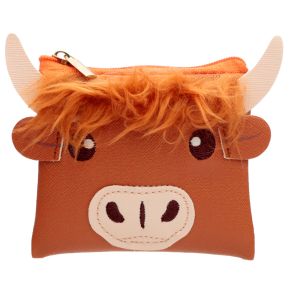 Highland Coo Cow Fluffy Fringe PVC Purse Highland Coo Cow Fluffy Fringe PVC Purse
