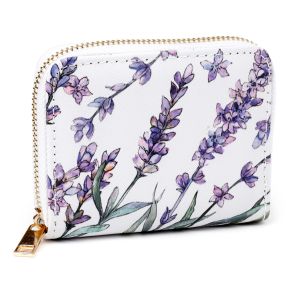 Lavender Pick of the Bunch Zip Around Small Wallet Purse Lavender Pick of the Bunch Zip Around Small Wallet Purse