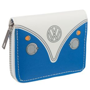 Volkswagen VW T1 Camper Bus Blue Zip Around Small Wallet Purse Volkswagen VW T1 Camper Bus Blue Zip Around Small Wallet Purse