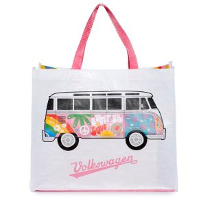 Volkswagen VW T1 Camper Bus Summer RPET Reusable Shopping Bag Volkswagen VW T1 Camper Bus Summer RPET Reusable Shopping Bag