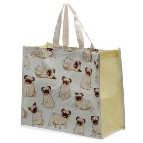 Mopps Pug RPET Reusable Shopping Bag Mopps Pug RPET Reusable Shopping Bag