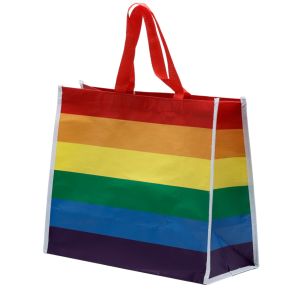 Somewhere Rainbow Flag RPET Reusable Shopping Bag Somewhere Rainbow Flag RPET Reusable Shopping Bag
