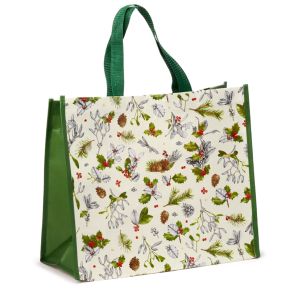 Christmas Winter Botanicals RPET Reusable Shopping Bag Christmas Winter Botanicals RPET Reusable Shopping Bag