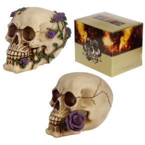 Skulls and Roses Skull with Purple Roses Skulls and Roses Skull with Purple Roses