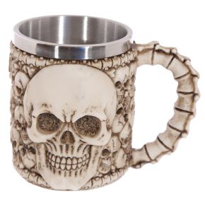 Decorative Multi Skull with Skull Emblem Tankard Decorative Multi Skull with Skull Emblem Tankard