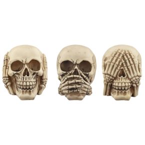 Set of 3 Hear No Speak No See No Evil Skulls Set of 3 Hear No Speak No See No Evil Skulls