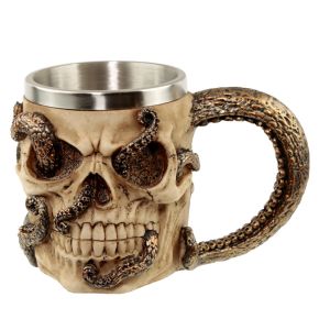 Decorative Bronze Octopus Skull Tankard Decorative Bronze Octopus Skull Tankard