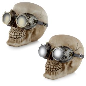 Steampunk Style Skull Ornament with Goggles Steampunk Style Skull Ornament with Goggles