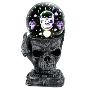Silver Skull LED Metallic Orb Silver Skull LED Metallic Orb