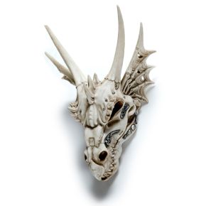 Large Dragon Skull Decoration with Metallic Detail Large Dragon Skull Decoration with Metallic Detail