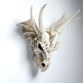 Dragon Skull Decoration with Metallic Detail Dragon Skull Decoration with Metallic Detail