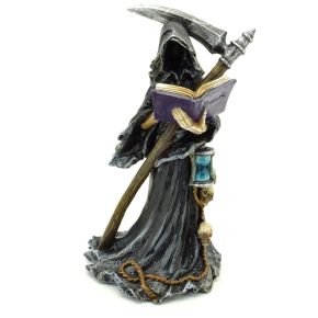 The Reaper Figurine with Book of the Dead & Scythe The Reaper Figurine with Book of the Dead & Scythe