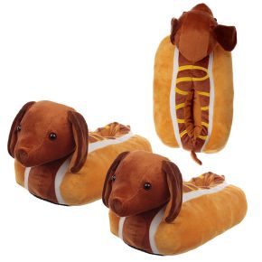 Fast Food Sausage Dog Slippers (Unisex One Size) Fast Food Sausage Dog Slippers (Unisex One Size)