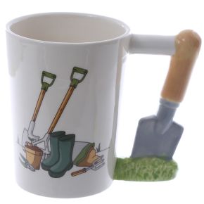 Garden Trowel Ceramic Shaped Handle Mug Garden Trowel Ceramic Shaped Handle Mug