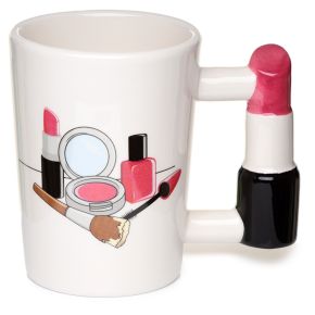 Lipstick Ceramic Shaped Handle Mug Lipstick Ceramic Shaped Handle Mug