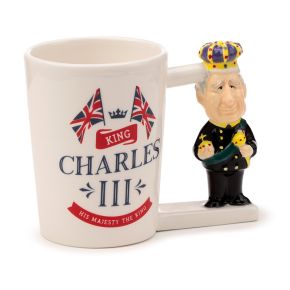 King Charles III Ceramic Shaped Handle Mug King Charles III Ceramic Shaped Handle Mug