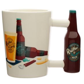 I'd Rather Be Drinking Beer Ceramic Shaped Handle Mug I'd Rather Be Drinking Beer Ceramic Shaped Handle Mug