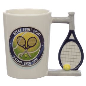 Tennis Ceramic Shaped Handle Mug Tennis Ceramic Shaped Handle Mug