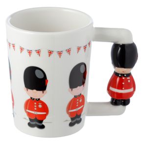 London Guardsman Figure Ceramic Shaped Handle Mug London Guardsman Figure Ceramic Shaped Handle Mug