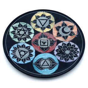 Soapstone Chakra Incense Burner Dish Soapstone Chakra Incense Burner Dish