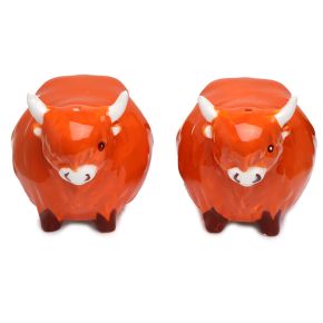 Highland Coo Cow Ceramic Salt & Pepper Set Highland Coo Cow Ceramic Salt & Pepper Set
