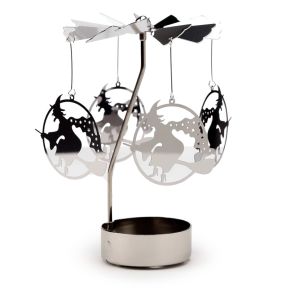 Witch Rotating Carousel Spinning Tea Light Candle Holder Witch Rotating Carousel Spinning Tea Light Candle Holder