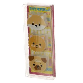 Adoramals Pets Pug, Cat & Shiba Inu 3 Piece Eraser Set Adoramals Pets Pug, Cat & Shiba Inu 3 Piece Eraser Set