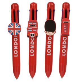 London Souvenir London Multi Colour Pen with Charm (6 Colours) London Souvenir London Multi Colour Pen with Charm (6 Colours)