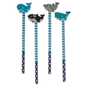 Whale Pencil & Eraser Topper Whale Pencil & Eraser Topper