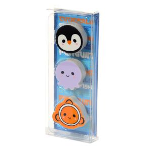 Adoramals Penguin, Octopus & Clown Fish 3 Piece Sealife Eraser Set Adoramals Penguin, Octopus & Clown Fish 3 Piece Sealife Eraser Set