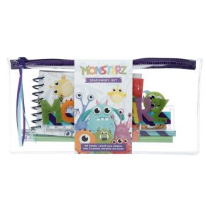 Monstarz Monster 7 Piece Clear Pencil Case Stationery Set Monstarz Monster 7 Piece Clear Pencil Case Stationery Set
