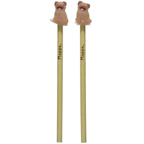 Mopps Pug Pencil with PVC Topper Mopps Pug Pencil with PVC Topper