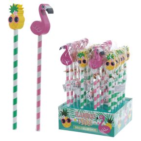 Flamingo Pinks & Pineapple Tropical Pencil & Eraser Topper Flamingo Pinks & Pineapple Tropical Pencil & Eraser Topper