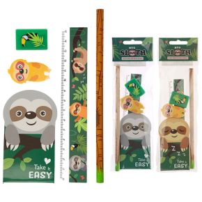 Sloth 5 Piece Stationery Set Sloth 5 Piece Stationery Set