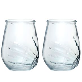 Skeleton Hand Set of 2 Glass Tumblers Skeleton Hand Set of 2 Glass Tumblers