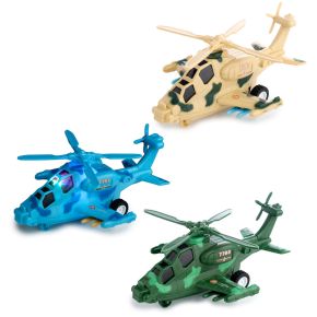 Helicopter Friction Light Up & Sound Push/Pull Action Toy Helicopter Friction Light Up & Sound Push/Pull Action Toy