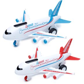 Jumbo Jet Aeroplane Friction Light Up & Sound Push/Pull Action Toy Jumbo Jet Aeroplane Friction Light Up & Sound Push/Pull Action Toy