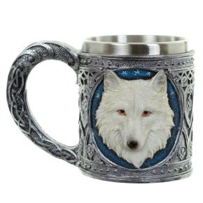 Decorative White Wolf Tankard Decorative White Wolf Tankard