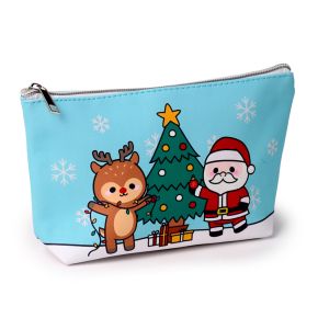 Christmas Festive Friends Medium PVC Toiletry Makeup Wash Bag Christmas Festive Friends Medium PVC Toiletry Makeup Wash Bag