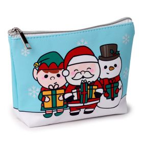 Christmas Festive Friends Small PVC Toiletry Makeup Wash Bag Christmas Festive Friends Small PVC Toiletry Makeup Wash Bag