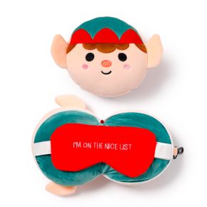 Relaxeazzz Christmas Elf Plush Travel Pillow & Eye Mask Relaxeazzz Christmas Elf Plush Travel Pillow & Eye Mask