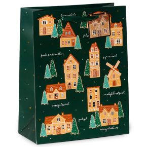 Christmas Gingerbread Lane Gift Bag Large Christmas Gingerbread Lane Gift Bag Large