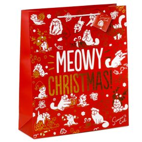 Simon's Cat Meowy Christmas Metallic Gift Bag Extra Large Simon's Cat Meowy Christmas Metallic Gift Bag Extra Large