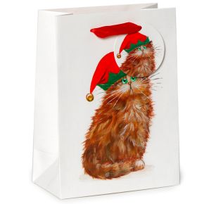 Kim Haskins Cats Christmas Elves Gift Bag Medium Kim Haskins Cats Christmas Elves Gift Bag Medium