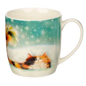 Kim Haskins Christmas Ginger Cat Porcelain Mug Kim Haskins Christmas Ginger Cat Porcelain Mug