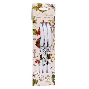 Christmas Winter Botanicals Recycled ABS (RABS) Pen Set of 3 Christmas Winter Botanicals Recycled ABS (RABS) Pen Set of 3